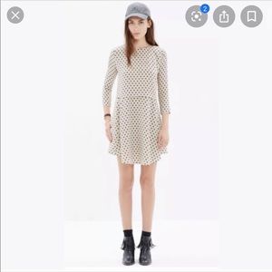 Madewell 100% Silk Polka Dot Dress